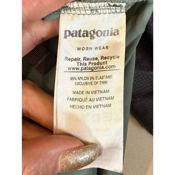 Patagonia Sage Green Western Print Dirt Craft Bike Shorts Women's Size 6 - Picture 8 of 14